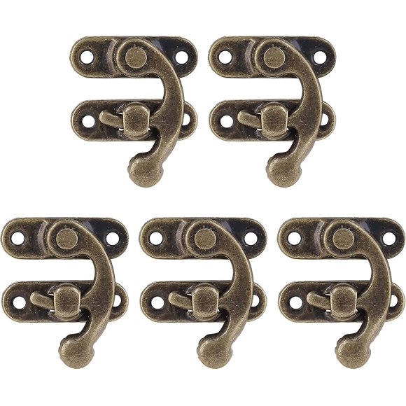 Set Of 5 Retro Vintage Style Swing Bag Buckle Closure Lock Latch Furniture Wooden Box Jewelry