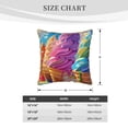thumbnail image 4 of Zufioo Rainbow Melting Ice Cream Print Velvet Border Throw Pillow Cover, Zipper Throw Pillow Protector for Cushions Sofa Bedroom Home Decorations-20"x20", 4 of 8