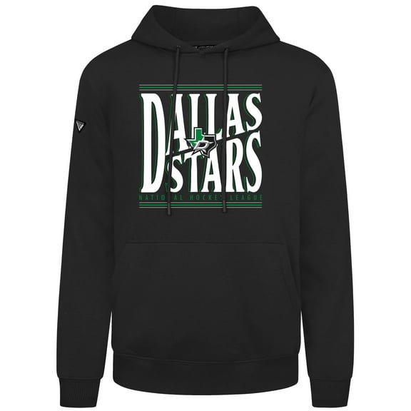 Men's Levelwear Black Dallas Stars Podium Powerhouse Pullover Hoodie