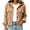 Khaki, variant on Jackets For Women Corduroy Button Down Long Sleeve Hooded Drawstring Cropped Jacket Fall Fashion Winter Coats
