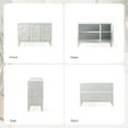 thumbnail image 4 of 14 Karat Home Adjustable Shelves Contemporary Credenzas & Sideboards, Wood White, 4 of 10
