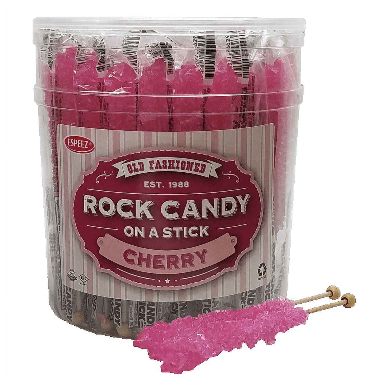 Espeez Rock Candy Sticks Cherry Hard Candy 36 Pieces (262-00034)