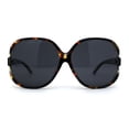 thumbnail image 1 of Womens Extra Oversized Round Designer Fashion Exposed Lens Butterfly Sunglasses Tortoise Smoke, 1 of 4