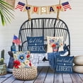 thumbnail image 6 of 4th of July Throw Pillow Covers 20x20 Set of 4 Patriotic Pillow Covers American Flag Memorial Day Dahila Floral Red White Blue Pillow Case Cushion Covers Home Outdoor Sofa Couch Decorations 20, 6 of 6