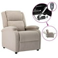 thumbnail image 2 of vidaXL Electric TV Recliner Chair Fabric Reclining Sofa Armchair Multi Colors, 2 of 20