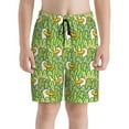 thumbnail image 2 of Cauagu Cartoon Duck Print Swim Trunks for Men,Youth Boys Swim Shorts Compression Liner Beach Shorts Boys' Swimming Shorts 7-20 Years Bathing Suit-X-Large, 2 of 7