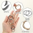 thumbnail image 4 of Uxcell 15 Pcs Trigger Spring O Rings, 1 Inch Round Snap Clip Small Welded Multi-Purpose Zinc Alloy Rings, Silver Tone, 4 of 6