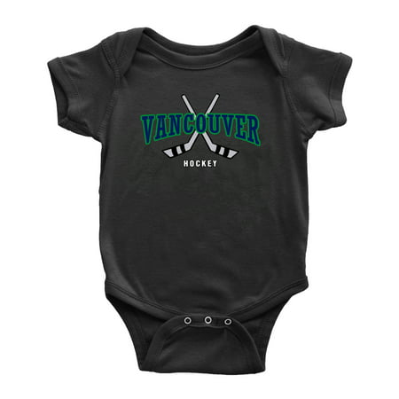 

Cute Vancouver Baby Romper Hockey Fan Baby Jersey Clothes (Black 12-18 Monthes)