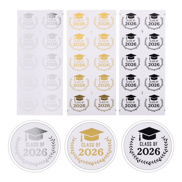 BESTYASH Adhesivos Para Fiesta De Graduación 2026 Con Material Resistente Para