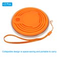 thumbnail image 3 of Uxcell Collapsible Travel Cup, 2 Pack 270mL Folding Cup with Lid for Traveling, Orange, 3 of 6