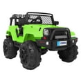 thumbnail image 1 of UBesGoo 12V Kids Battery Truck Powered Electric Rugged 4-Wheeler Ride-On Car with LED Headlights, Music, Remote Control - Green, 1 of 11