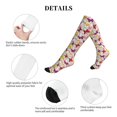 thumbnail image 5 of Lsque Butterflies and Vintage Pattern Sport Compression Socks for Men & Women 15-20 mmHg Knee High Nurse Pregnant Running Medical and Travel Athletic, 5 of 6