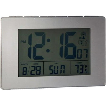 Sonnet T-4693 1.75 in. Atomic LCD Alarm Clock with Light on Demand