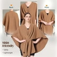 thumbnail image 3 of Women's Solid Color Cape Shawl, Soft Open Front Poncho Sweater, 3 of 7