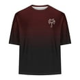 thumbnail image 4 of Mens Camisas de Manga Corta Impresión Casual Deportes Cuello Redondo Blusa, Poliéster Ligero para la Primavera Verano Al Aire Libre Uso Diario, 4 of 4