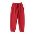 thumbnail image 2 of AJZIOJIRO Boys Girls Casual Pants Soft Brushed Fleece Jogger Sweatpants for Toddler Kids Classic Solid Color Infant Active Jogger Pants, 2 of 9