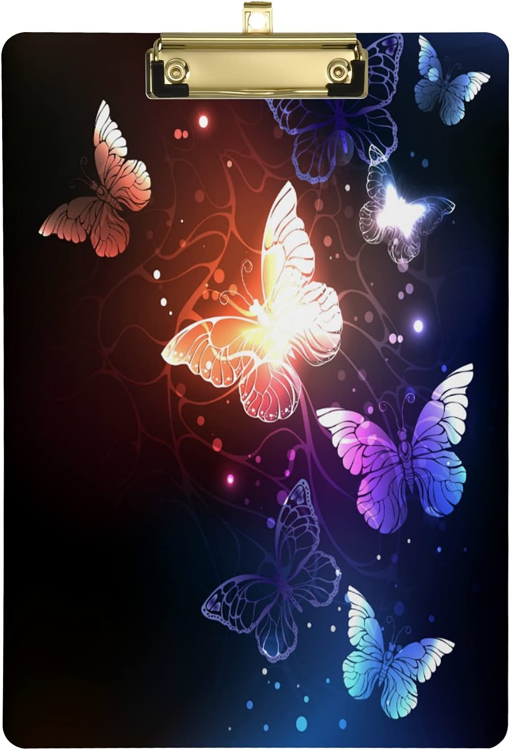 FMSHPON Shining Butterfly Clipboard Hardboard Wood Nursing Clip Board ...