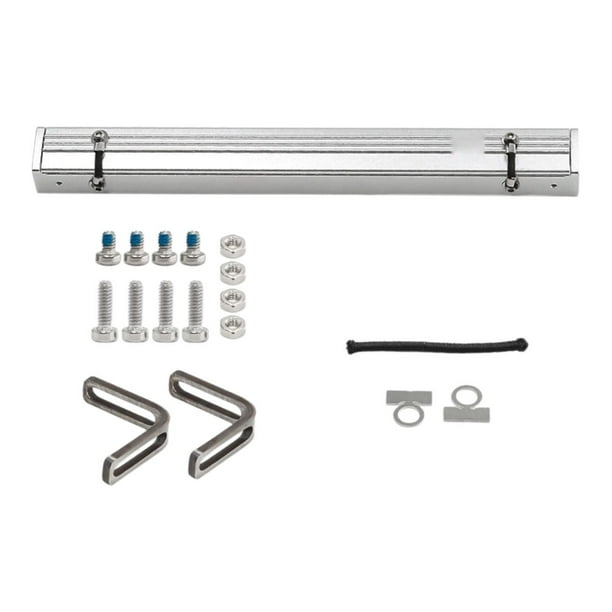 Tienda lateral para techo de coche RC 1/18, bricolaje, modificada, de aleación de aluminio profesional, fácil de montar Plata