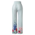 thumbnail image 6 of JURANMO Clearance Sale,Women High Waisted Cotton Linen Palazzo Pants Dressy Trendy Wide Leg Long Lounge Pant Trousers with Pocket, 6 of 6