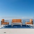 thumbnail image 3 of Noble House Cape Coral Outdoor Silver Finished 4 Pc Chat Set, 3 of 12