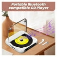 thumbnail image 4 of Portable Bluetooth-Compatible CD Player Hi-Fi Sound, Wireless Playback, Rechargeable Battery, 4 of 9