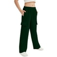 thumbnail image 3 of OGLCCG Boy's Wide Leg Sweatpants Teens Baggy Fleece Cargo Sweats Pants Fall Winter Open Bottom Athletic Joggers with Pockets 5-15 Years, 3 of 7