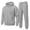 Light Gray02, variant on Dwelliawo Sweatsuits for Men 2 Piece Solid Color Full Zip Sweat Hoodie Jogging Sport Pant Set Fleece Fall Suit with Pockets Wine M