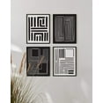 thumbnail image 4 of HAUS AND HUES Geometric Wall Art - Set of 4 Black and White Posters For Room Aesthetic, Modern Abstract Wall Art, Minimalist Art Wall Decor, Large Black and White Wall Art, (8x10, Unframed), 4 of 5