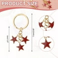 thumbnail image 2 of Uxcell Star Keychain Cute Charm Enameled Star Keychain Glitters Bling Star Chain Tassel Keyring for Women Red, 2 of 6