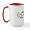 thumbnail image 2 of CafePress - Boss Lady Floral Ceramic Mug - 15 oz Ceramic Large White Novelty Mug, 2 of 4