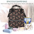 thumbnail image 5 of Xecao Bulldog with Sunglasses print Large Capacity Nappy Bag is a multi-functional waterproof travel backpack, perfect as a nursing bag or mummy backpack for women, 5 of 6