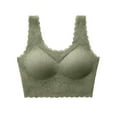 thumbnail image 4 of Bigersell Women's T-Shirt Bra Tshirt Bra Wireless Bra Ladies Soft Bra Style B72 Women Bra and Panty Sets Soft Bra Feature Push Up Strapless Bra Hook & Eye Bra Closure , Green XXL, 4 of 5