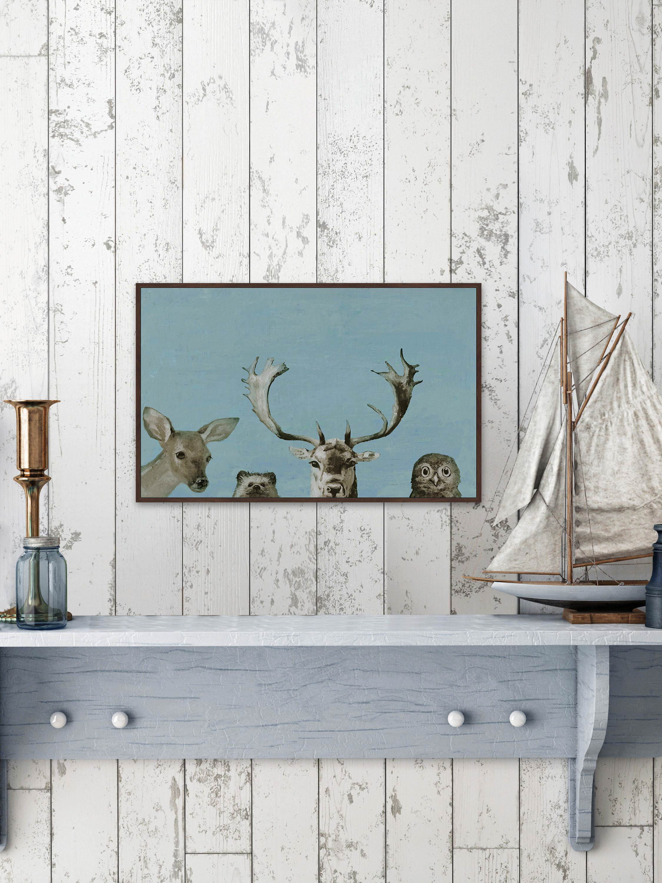 I Can't See II Floater Framed Painting Print on Canvas