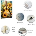 thumbnail image 2 of ZHONGYUTONG Guitar Canvas Wall Art Guitar & Sunflowers Painting Prints Musical Themed Picture for Concert House Bar Wall Decor Framed (24.00" x 36.00"), 2 of 6
