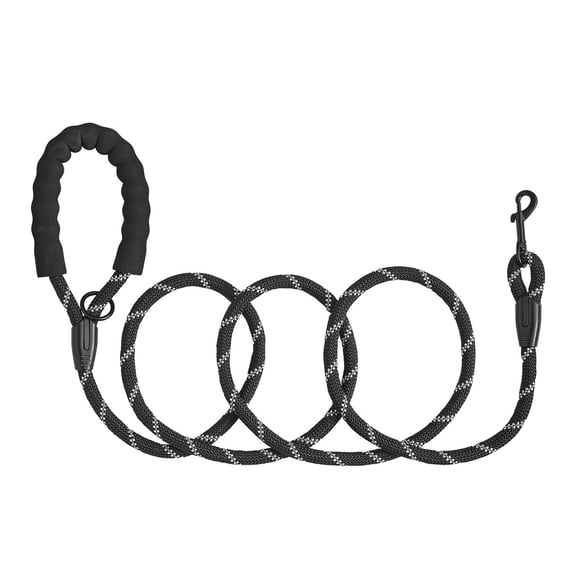 Heavy Duty Rope Leash for Dogs – 6 ft with Soft Padded Handle – Ideal for Medium & Large Breeds