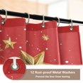 thumbnail image 5 of 4-Piece Bathroom Set with Waterproof Shower Curtain with Non-Slip Bath Mat, U-Shaped Mat & Toilet Lid Cover Calligraphy Of Merry Christmas, 5 of 8