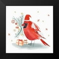 thumbnail image 2 of PI Studio 15x15 Black Modern Framed Museum Art Print Titled - Red Cardinal II, 2 of 5
