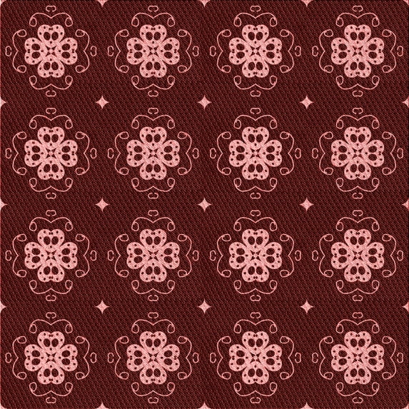 Ahgly Company Machine Washable Indoor Square Transitional Cherry Red Area Rugs, 8' Square
