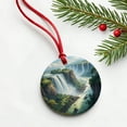 thumbnail image 6 of Victoria Falls Zimbabwe Zambia Africa Christmas Tree Holiday Round Ceramic Ornament, 6 of 7