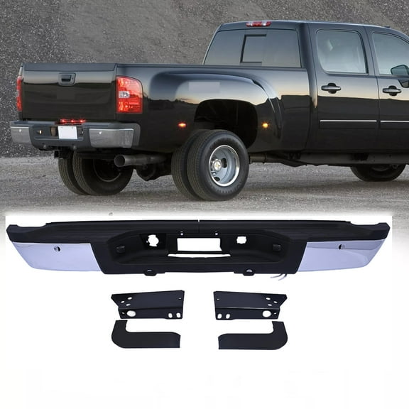 Chrome Rear Step Bumper with Accessory Hole For 2007-2010 Chevy/GMC 2500/3500 HD Trucks