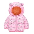 thumbnail image 2 of Nugftut Girls Boys Puffer Jackets Size 2-3Years Winter Coat Lightweight Printed Hooded Coat with Ears Warm Kids Clothing, 2 of 8