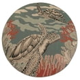 thumbnail image 1 of Liora Manne Riviera Indoor Outdoor Area Rug, Sea Turtles, 7' 10" Round, 1 of 6