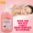 thumbnail image 3 of SPA REDI - Massage Oil, Pomegranate, 128 Oz - Professional Full Body Massage Therapy, Made with Almond Oil, Cotton Seed Oil, Sunflower Oil, Avocado Oil, Essential Oils and Vitamin E, 3 of 7