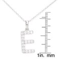 thumbnail image 2 of .925 Sterling Silver Cubic Zirconia Initial Pendant -E, 2 of 4