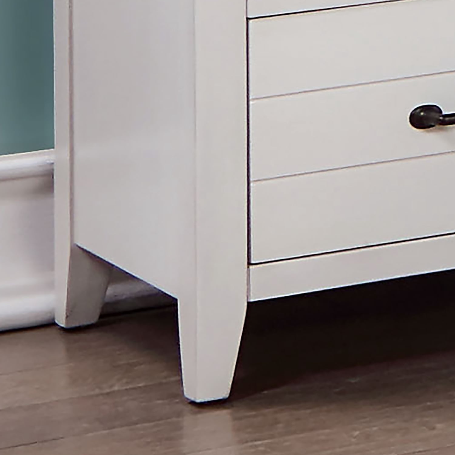 Furniture of America Senet Adult Modern 2-Drawer Nightstand, White
