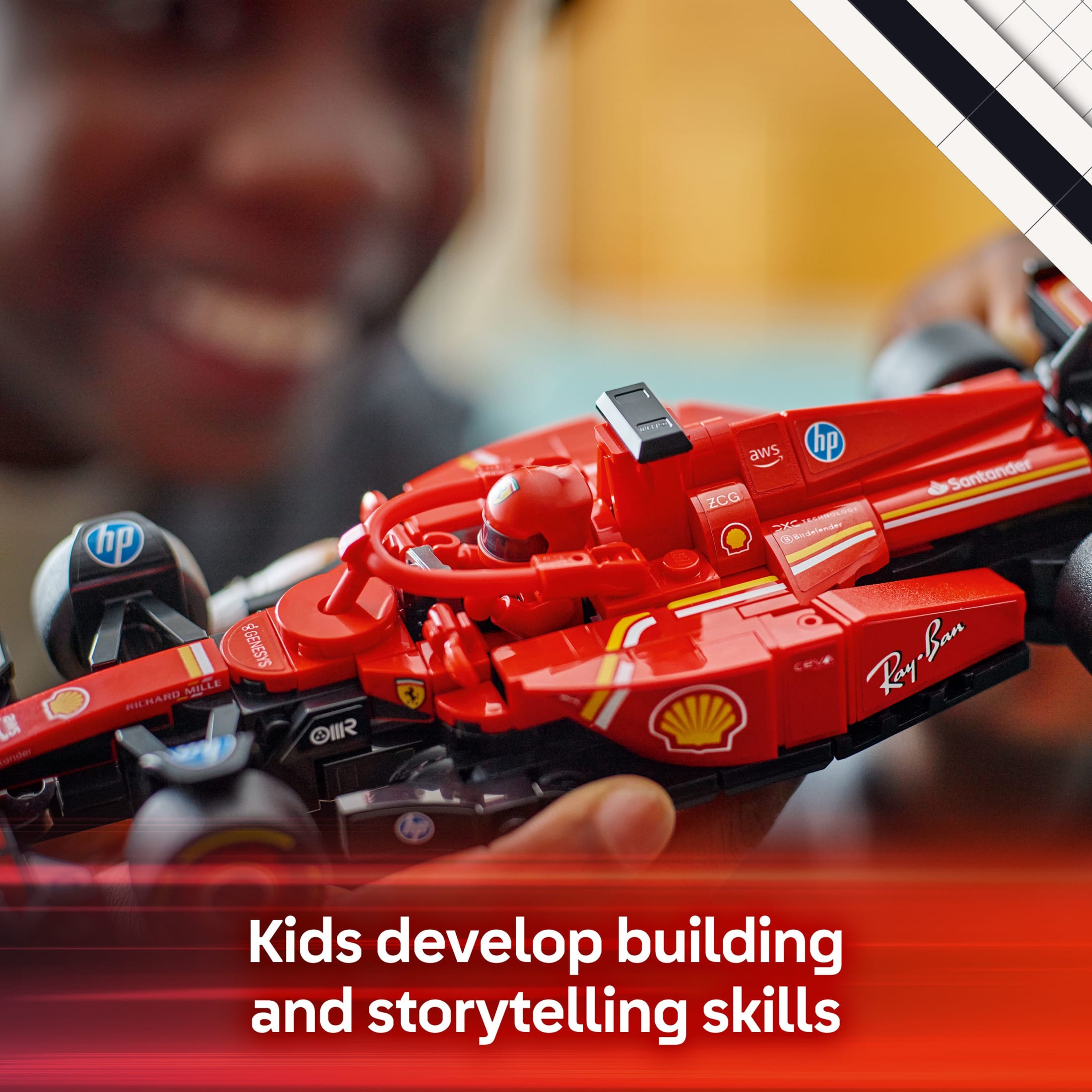 LEGO Speed Champions Ferrari SF-24 Coche de Carreras F1 de Juguete - Set de Construcción para Niños, Niñas y Niñas, Mayores de 10 Años - Regalo para Cumpleaños - Kit de Modelo de Coche Ferrari F1 para Exhibir o Jugar - 77242 6