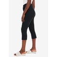 thumbnail image 2 of Jessica London Women's Plus Size Everyday Stretch Cotton Capri Legging, 2 of 6