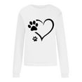 thumbnail image 4 of Fartey Valentine's Day Sweatshirt for Women on Clearance Fashion Cute Love Heart Print Crew Neck Pullover Tops Casual Loose Valentines Day Long Sleeve Sweatshirts 2025White, 4 of 4