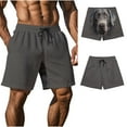 thumbnail image 2 of Lovzfmll Men's Novelty Print Swim Trunks, Funny Dog Print Back Pocket Beach Shorts, Casual Board Shorts for Summer Fun Gray, 2XL, 2 of 9