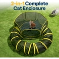 thumbnail image 2 of SPECSTAR Outdoor Cat Enclosures 2-in-1, Portable Catio w/Cat Tent, Circle Playpen Tunnel, for Kitty and Small Animals,w/Storage Bag Removable Bottom, 2 of 7